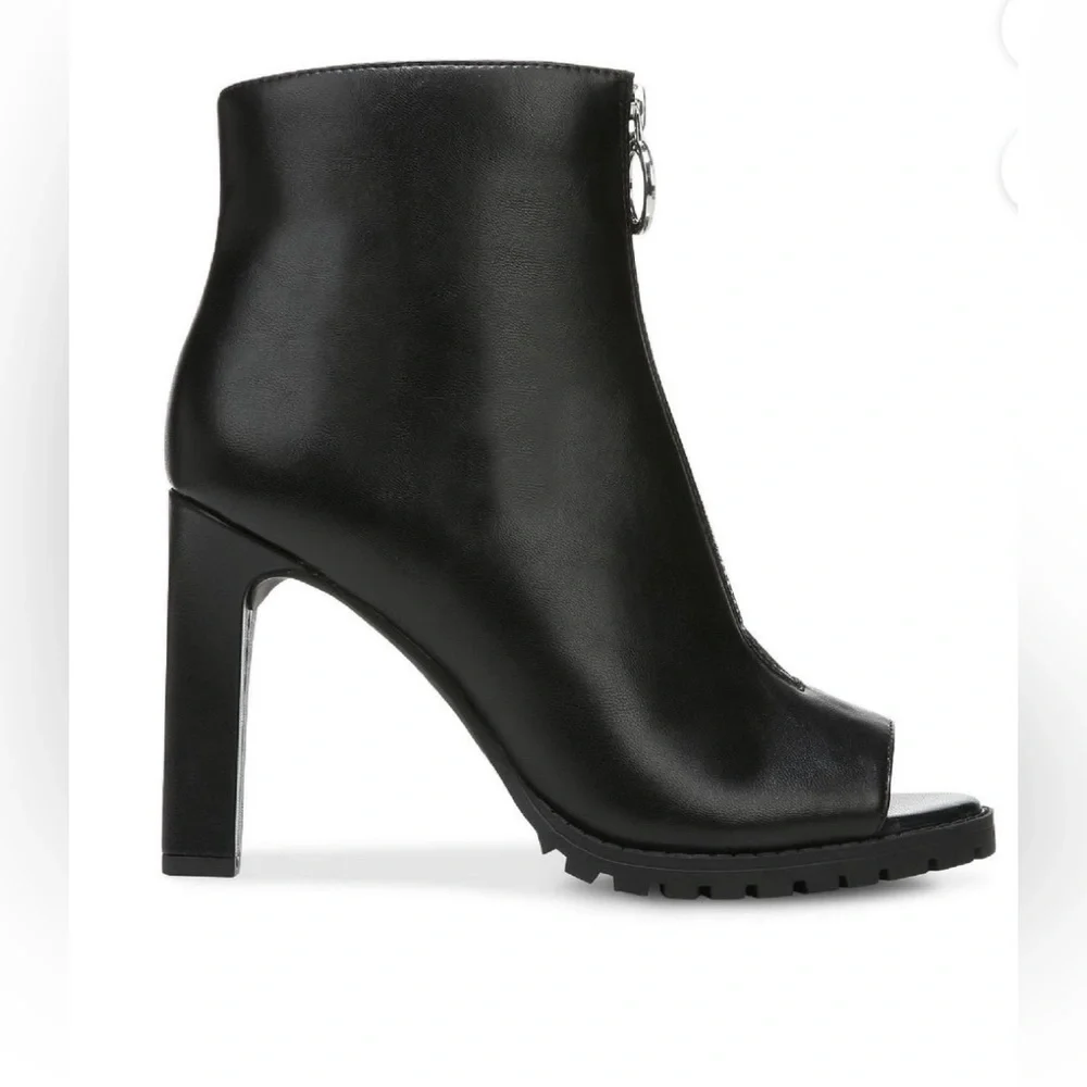Bar III Dillan P Womens Faux Leather Ankle Booties Black Size 7.5M New - Picture 2 of 13
